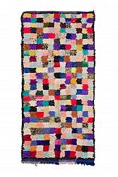 Marokkansk Boucherouite-teppe 255 x 125 cm