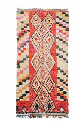 Marokkansk Boucherouite-teppe 260 x 130 cm