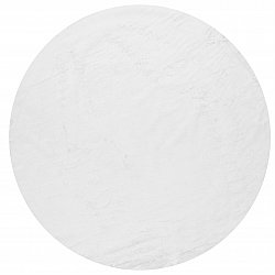 Runde tepper - Aranga Super Soft Fur (hvit)