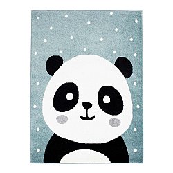 BARNETEPPE Teppe til barnerom for gutt jente med dyr Bubble Panda blå Panda