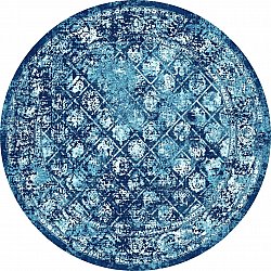 Rundt teppe - Douz (blå)