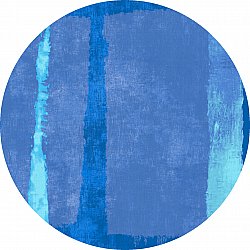Rundt teppe - Asti (blå)