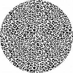 Runde tepper - Leopard (svart/hvit)