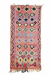Marokkansk Boucherouite-teppe 240 x 105 cm