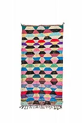Marokkansk Boucherouite-teppe 145 x 275 cm