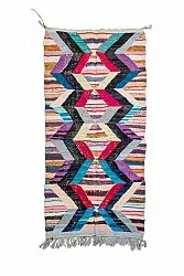 Marokkansk Boucherouite-teppe 140 x 290 cm