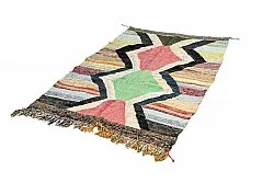 Marokkansk Boucherouite-teppe 135 x 215 cm