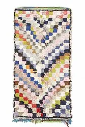 Marokkansk Boucherouite-teppe 210 x 115 cm