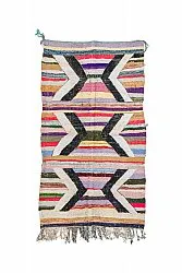 Marokkansk Boucherouite-teppe 125 x 230 cm