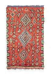 Marokkansk Boucherouite-teppe 245 x 140 cm