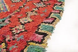 Marokkansk Boucherouite-teppe 245 x 140 cm