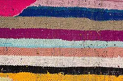 Marokkansk Boucherouite-teppe 135 x 260 cm