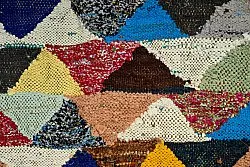 Marokkansk Boucherouite-teppe 125 x 225 cm