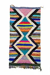 Marokkansk Boucherouite-teppe 135 x 245 cm