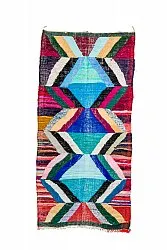 Marokkansk Boucherouite-teppe 135 x 275 cm