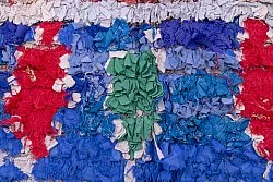 Marokkansk Boucherouite-teppe 215 x 140 cm
