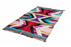 Marokkansk Boucherouite-teppe 140 x 255 cm
