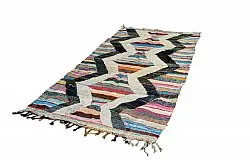 Marokkansk Boucherouite-teppe 125 x 265 cm