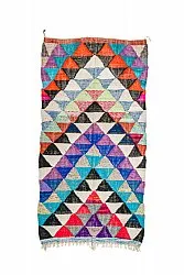 Marokkansk Boucherouite-teppe 130 x 250 cm