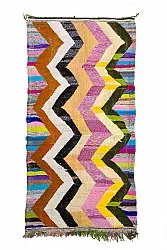 Marokkansk Boucherouite-teppe 145 x 290 cm