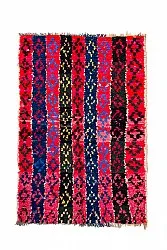 Marokkansk Boucherouite-teppe 135 x 205 cm