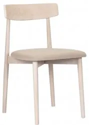 Stol - Ystad (hvit eik/beige) - 2 stk