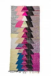 Marokkansk Boucherouite-teppe 125 x 290 cm