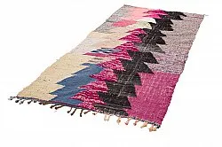Marokkansk Boucherouite-teppe 125 x 290 cm