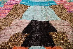 Marokkansk Boucherouite-teppe 125 x 250 cm