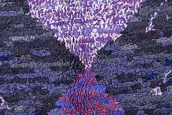 Marokkansk Boucherouite-teppe 285 x 135 cm