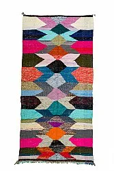 Marokkansk Boucherouite-teppe 145 x 295 cm