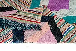 Marokkansk Boucherouite-teppe 140 x 255 cm