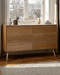 Kommode - Prime - 6 lådor (eik)
