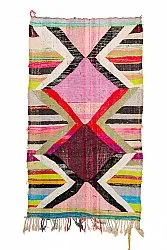 Marokkansk Boucherouite-teppe 135 x 245 cm