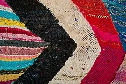 Marokkansk Boucherouite-teppe 125 x 265 cm