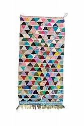 Marokkansk Boucherouite-teppe 125 x 255 cm