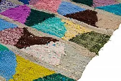 Marokkansk Boucherouite-teppe 125 x 255 cm