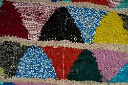 Marokkansk Boucherouite-teppe 125 x 255 cm