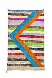 Marokkansk Boucherouite-teppe 125 x 215 cm