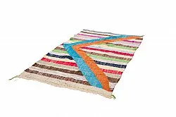 Marokkansk Boucherouite-teppe 125 x 215 cm