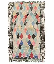 Marokkansk Boucherouite-teppe 170 x 105 cm