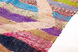 Marokkansk Boucherouite-teppe 125 x 265 cm