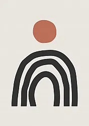 Wilton-teppe - Rochelle (beige/svart/oransje)