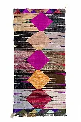 Marokkansk Boucherouite-teppe 130 x 275 cm