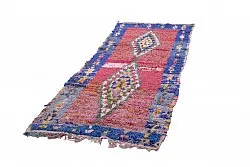 Marokkansk Boucherouite-teppe 260 x 105 cm