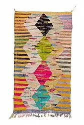 Marokkansk Boucherouite-teppe 140 x 250 cm