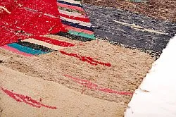 Marokkansk Boucherouite-teppe 125 x 240 cm