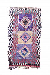 Marokkansk Boucherouite-teppe 225 x 125 cm