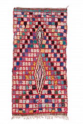 Marokkansk Boucherouite-teppe 250 x 125 cm