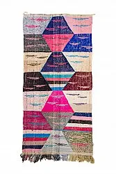 Marokkansk Boucherouite-teppe 125 x 260 cm
